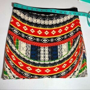 Zara Trafuluc wild colorful patterned fitted bodycon miniskirt in size M…